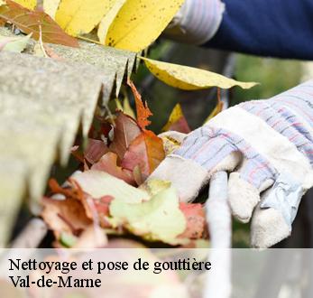 Nettoyage et pose de gouttière Val-de-Marne